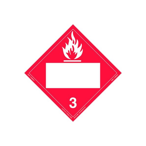 American Labelmark Co LabelMaster ZEZ2B Flammable Liquid Placard, Blank, Removable Vinyl, 25/Pack - ZEZ2B