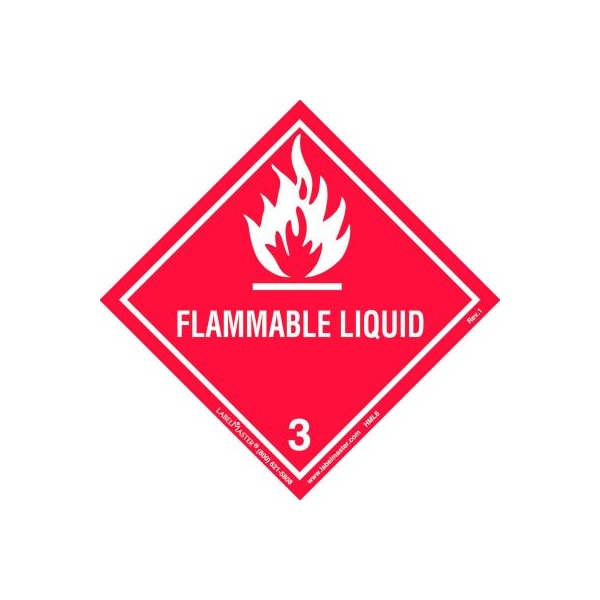 American Labelmark Co LabelMaster HML6 Flammable Liquid Label, Worded, Paper, 500/Roll - HML6