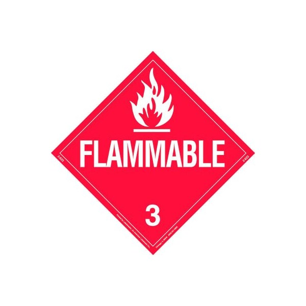 American Labelmark Co LabelMaster Z-EZ2 Flammable Liquid Placard, Worded, Removable Vinyl, 25/Pack - Z-EZ2