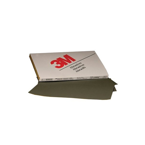 3M 3M Wetordry Abrasive Sheet, 02625, 5-1/2 in.x9 in., 2500, Heavy Duty, 50PK - 7000120123