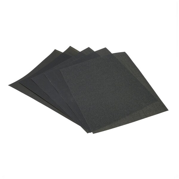 Norton Co Sanding Sheet, 9 in L, 11 in W, 440, 320, 220 Grit, Aluminum Oxide Abrasive - 48110