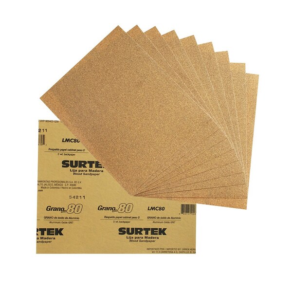 Surtek Wood Sandpaper Cabinet Grit 80 - LMC80