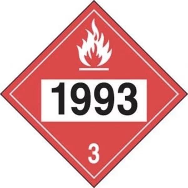Accuform 4DIGIT DOT PLACARDS HAZARD CLASS 3 MPL736MG10 - MPL736MG10