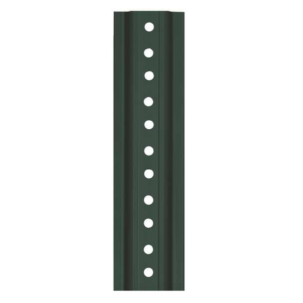 Tapco Sign Post, U-Channel, Steel, Pre-Punched, 30 Mounting Holes, 6 ft. Length, 2 1/4 Width, Green - 054-00013