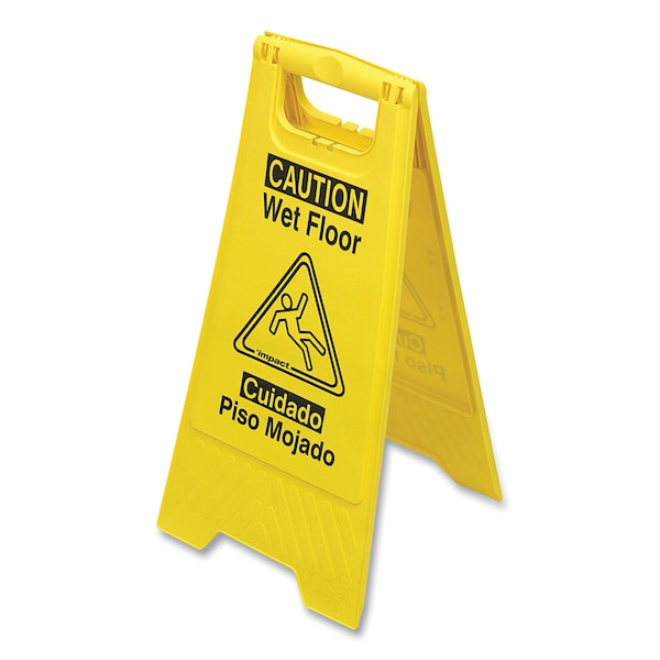 Impact Products Bilingual Yellow Wet Floor Sign, 12.05 x 1.55 x 24.3 - 9152W