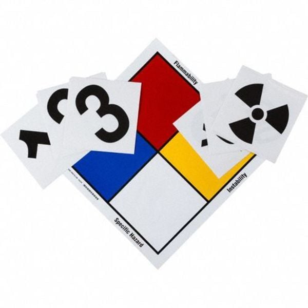 Brady NFPA Sign Kit, Health Hazard Specific Hazard Fire Hazard Instability, 15 in W, 15 in H - 99444