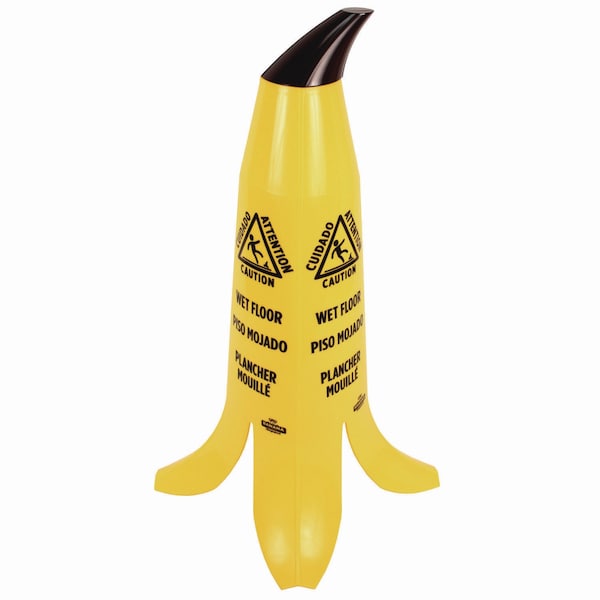 Impact Products Banana Wet Floor Cones, 11 x 11.15 x 23.25, Yellow/Brown/Black - B1001