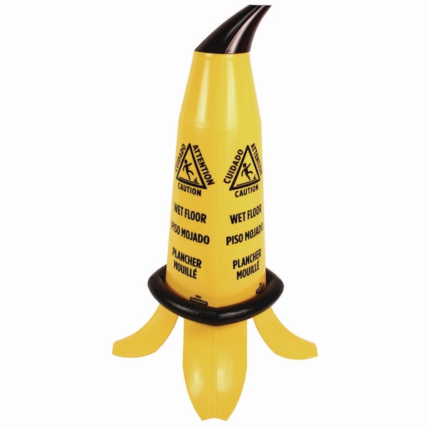 Impact Products Banana Wet Floor Cones, 11 x 11.15 x 23.25, Yellow/Brown/Black - B1001
