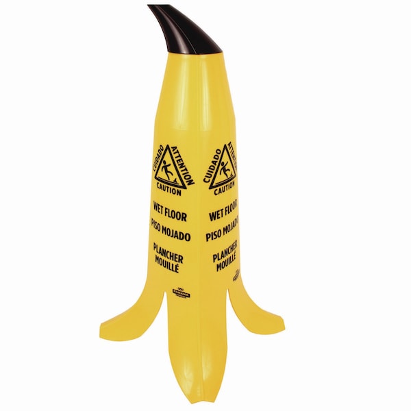 Impact Products Banana Wet Floor Cones, 11 x 11.15 x 23.25, Yellow/Brown/Black - B1001