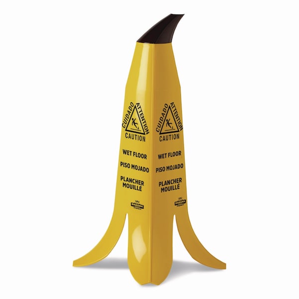 Impact Products Banana Wet Floor Cones, 11 x 11.15 x 23.25, Yellow/Brown/Black - B1001