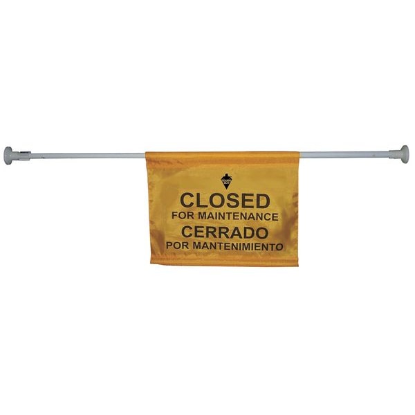 Tough Guy Door Barricade Sign, 14 in Height, 18 in Width, Nylon, English, Spanish - 6GJA0