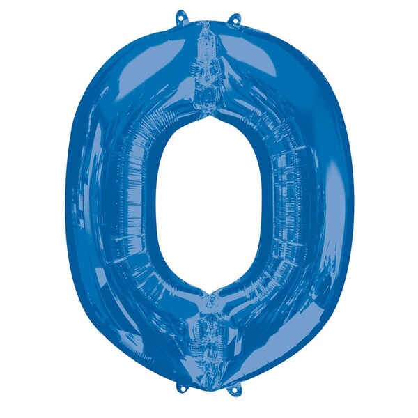 Anagram 33 in. Letter O Shape Foil Balloon Blue - 86461
