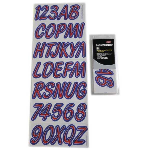 Hardline Products Number and Letter Combo Kit, Red/Purple - GREPUG400