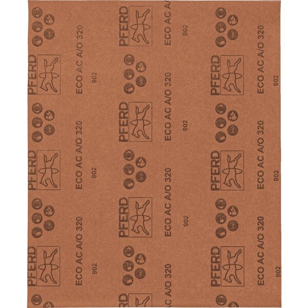 Pferd PFERD ECO AC Paper Backed Abrasive Sheet, 9in x 11, stearate coating, 320 Grit, Aluminum Oxide - 46338