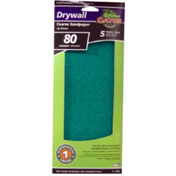 Gator Finishing 7275 4.25 in. 80 Grit Premium Pre-Cut Drywall Paper- 5 Pack - 839466