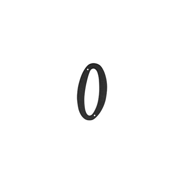 Deltana 4 Height Residential Door Signs Number 0 Black - RNZ4-0