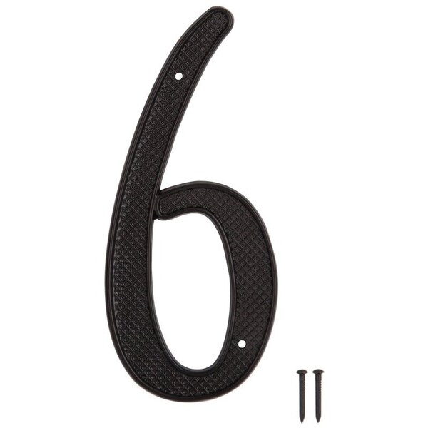 Prosource House Number, Character: 6, 4 in H Character, 2.28 in W Character - N-016-PS