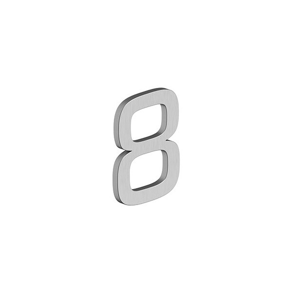 Deltana 4 NUMBER 8, E SERIES W/ RISERS, STAINLESS STEEL in Brushed Stainless - RNE-8U32D