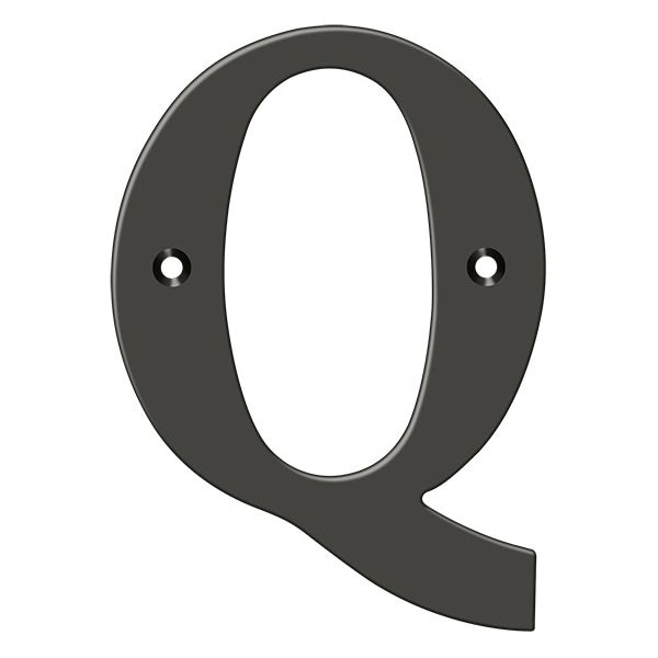 Deltana Residential Letter Q Oil Rubbed Bronze 4" - RL4Q-10B