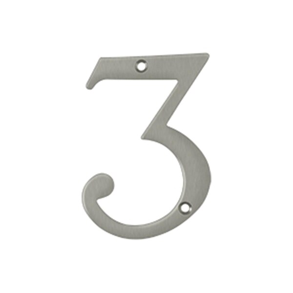 Patioplus 4 in. House NumbersSatin Nickel Solid Brass - PA944504