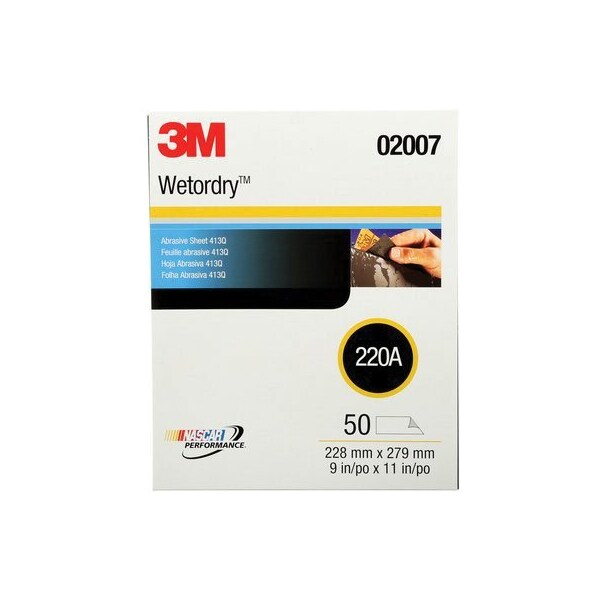 3M 02007, WETORDRY SHT, 413Q, 9 X 11IN, 220A, 50PK - 7000148224