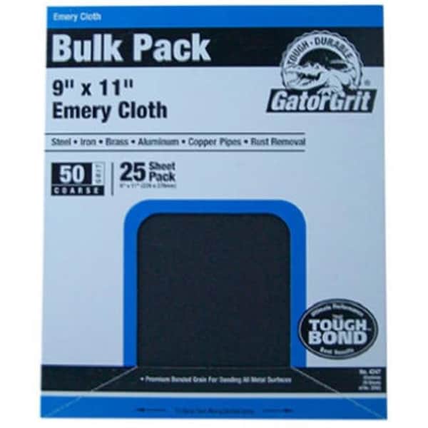 Gator Finishing Ali Industries 4246 9 in. x 11 ft. Medium 80 Grit Emery Cloth; 25 Count - 214296