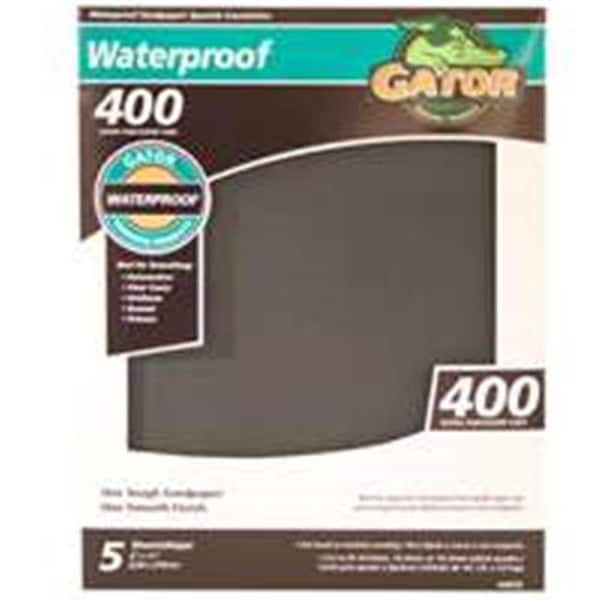 Gator Finishing Ali Industries 4472 Gator 9 x 11 In. Waterproof Garnet Sandpaper 400 Grit 5 Pack - 2195964