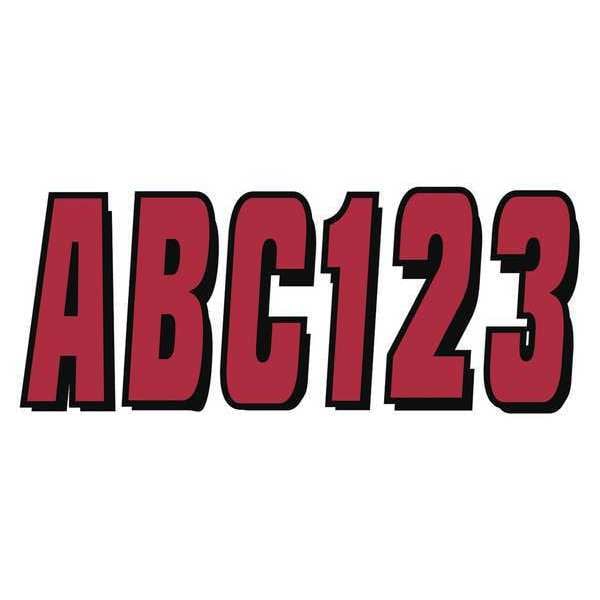 Hardline Products Number and Letter Combo Kit, Ox Blood Red - GROBLK320