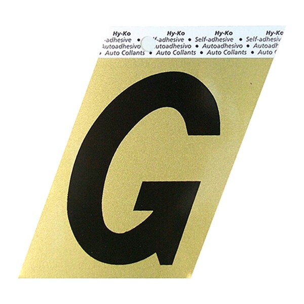 Hy-Ko 3.5In Gold Aluminum Letter G, 10PK - B00224