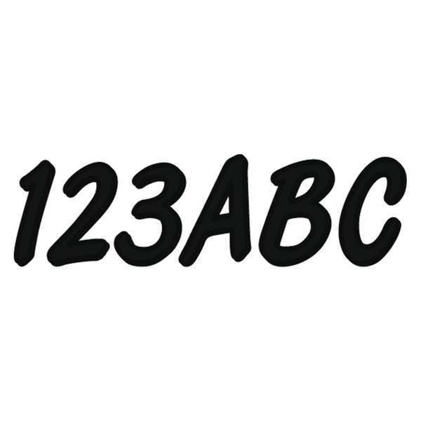 Hardline Products Number and Letter Combo Kit, Black, 3 in.H - GBLK400EC