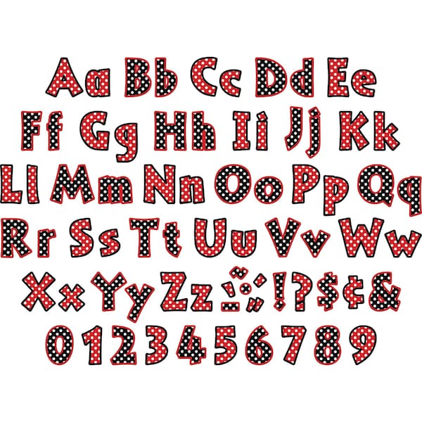 Barker Creek Dots 4" Letter Pop-Outs, 510/Set - 3627