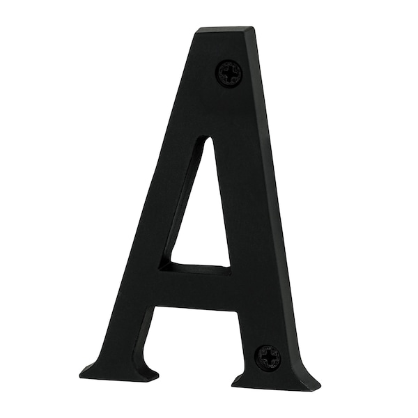 Pamex 4in Heavy Duty House Letter A Matte Black Finish - DD074SABL