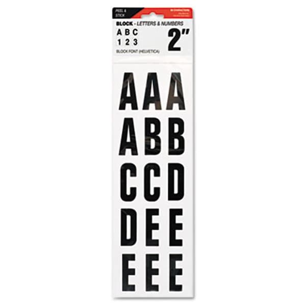 Pen2Paper Letters Numbers & Symbols Adhesive 2 in. Black 2 inches - PE3337254