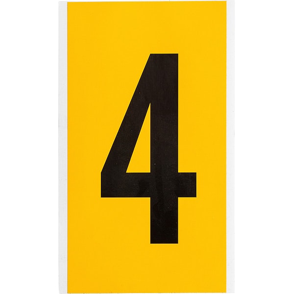 Brady Numbers & Letters, Black On Yellow, 6 Inch - 1570-4