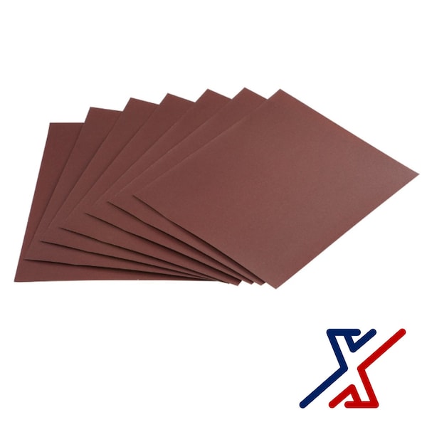 X1 Tools 60 Grit Premium Aluminum Oxide Sandpaper 9 in. x 11 in. Sheet 6 Sheets by X1 Abrasives - X1E-CON-SAN-AOA-P060-FSX6