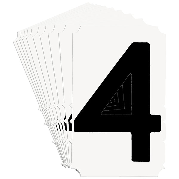 Brady Numbers and Letters Labels, PK 10 - 5100P-4