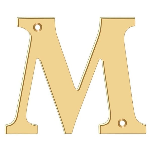 Deltana Residential Letter M Lifetime Brass 4" - RL4M-CR003