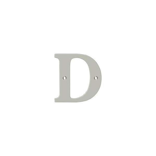 Deltana Residential Letter D Satin Nickel 4" - RL4D-15