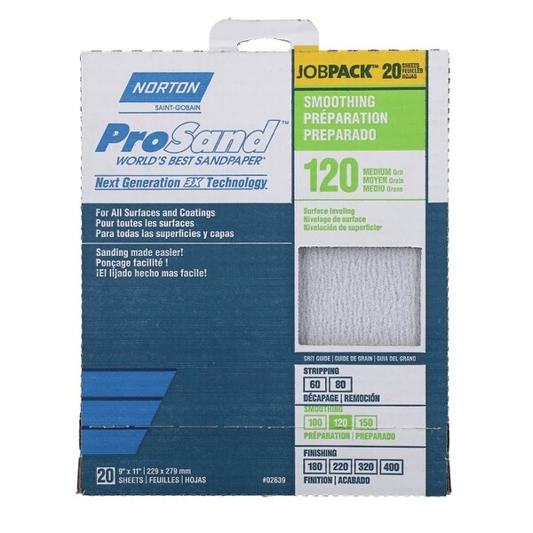 Norton Co SANDPAPER AL OXD 120GRT 9X11IN - 2639