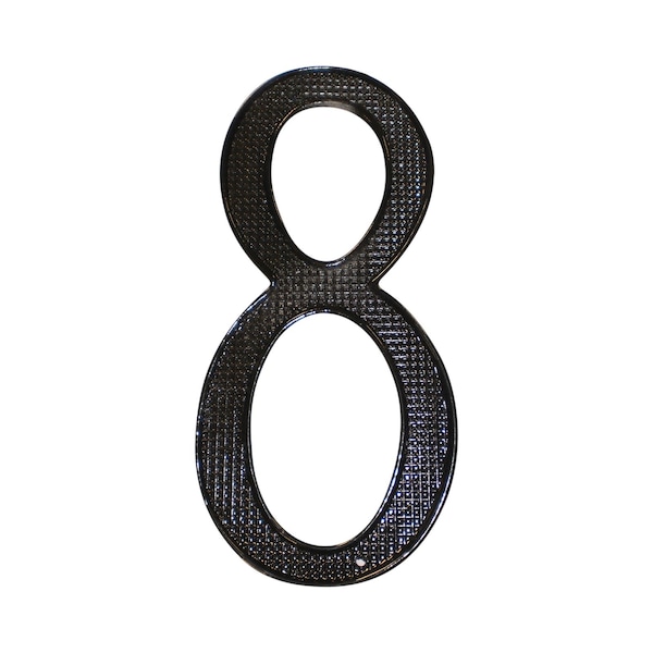 Pamex 4in Zinc Nail On House Number # 8 Matte Black Finish - DD07408BL