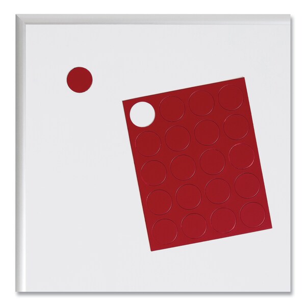 U Brands Heavy-Duty Board Magnets, Circles, Red, 0.75", PK20 - 5145U0-120