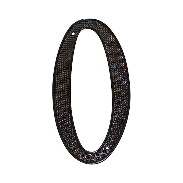Pamex 4in Zinc Nail On House Number # 0 Matte Black Finish - DD07400BL