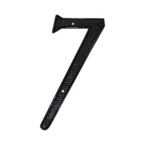 Pamex 4in Zinc Nail On House Number # 7 Matte Black Finish - DD07407BL