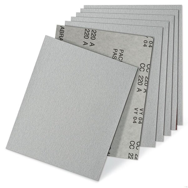 Cgw Abrasives S13T Stearated Sanding Sheet, 11 in L x 9 in W, 400 Grit, Very Fine Grade, Silicon Carbide Abrasive,  - 44850