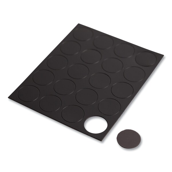 U Brands Heavy-Duty Board Magnets, Circles, Black, 0.75in, PK20 - 5146U0-120