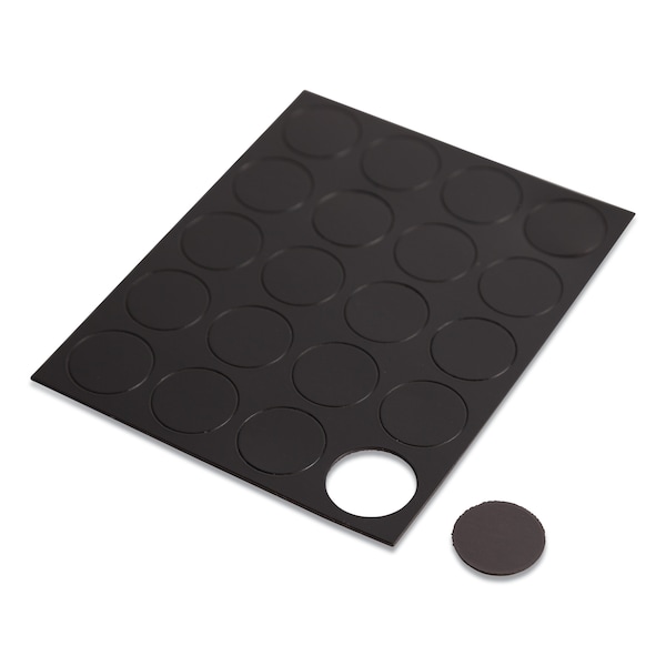 U Brands Heavy-Duty Board Magnets, Circles, Black, 0.75in, PK20 - 5146U0-120