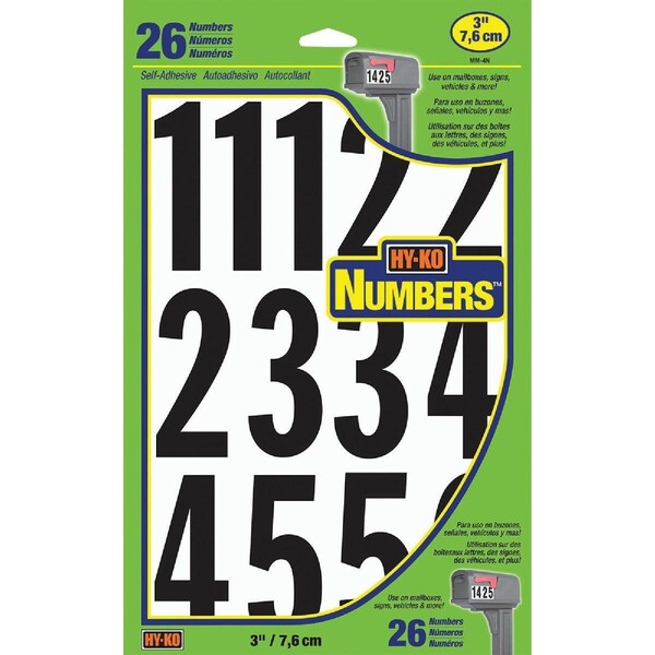 Hy-Ko 3 In. Self-Adhesive Assortment Numbers - MM-4N26