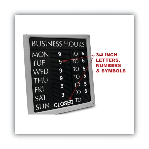 Cosco Character Kit, Letters, Numbers, Symbols, White, Helvetica, 258 Pieces - 098233