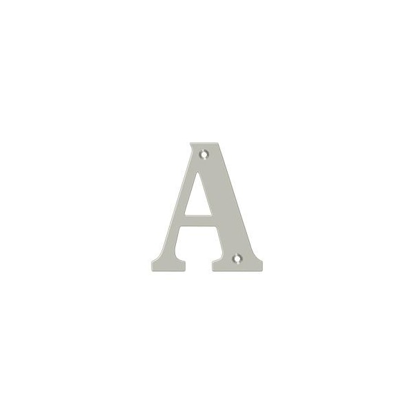 Deltana Residential Letter A Satin Nickel 4" - RL4A-15