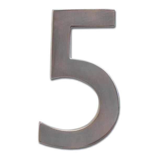 Architectural Mailboxes Brass 5 inch Floating House Number Dark Aged Copper 5 - 3585DC-5